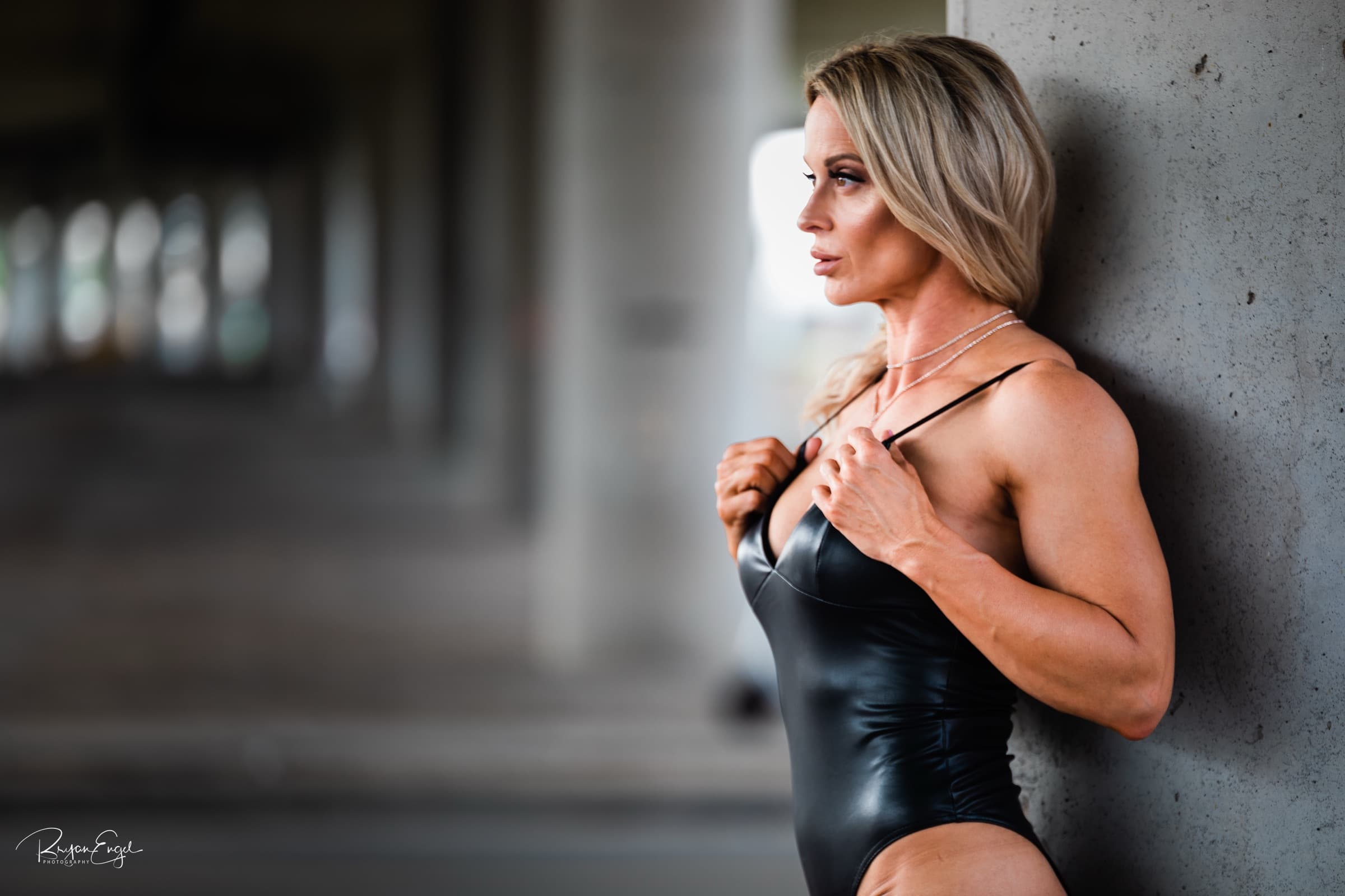 Bikini competitor posing outdoors — Bryan Engel Photography, San Diego CA