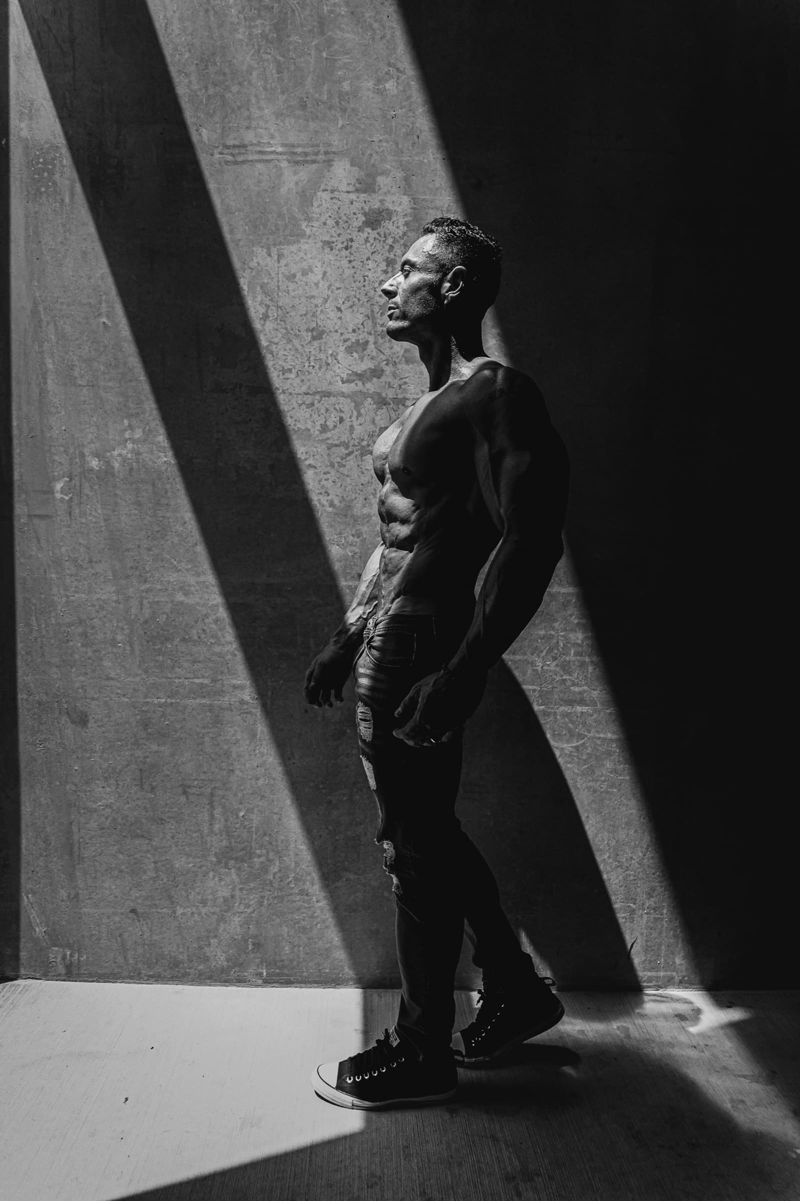 Competitor posing portrait emphasizing definition — Bryan Engel Photography, San Diego CA